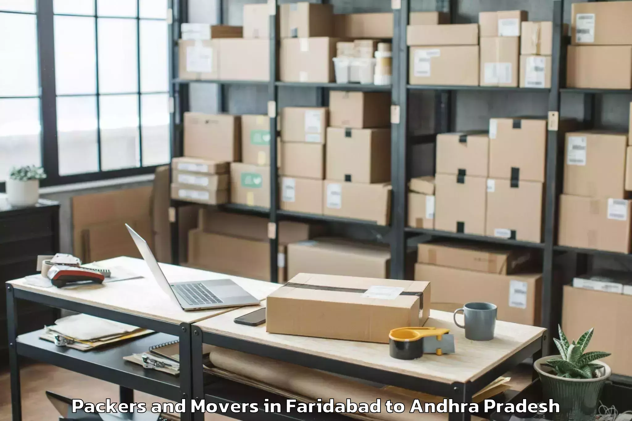 Quality Faridabad to Peddapappuru Packers And Movers